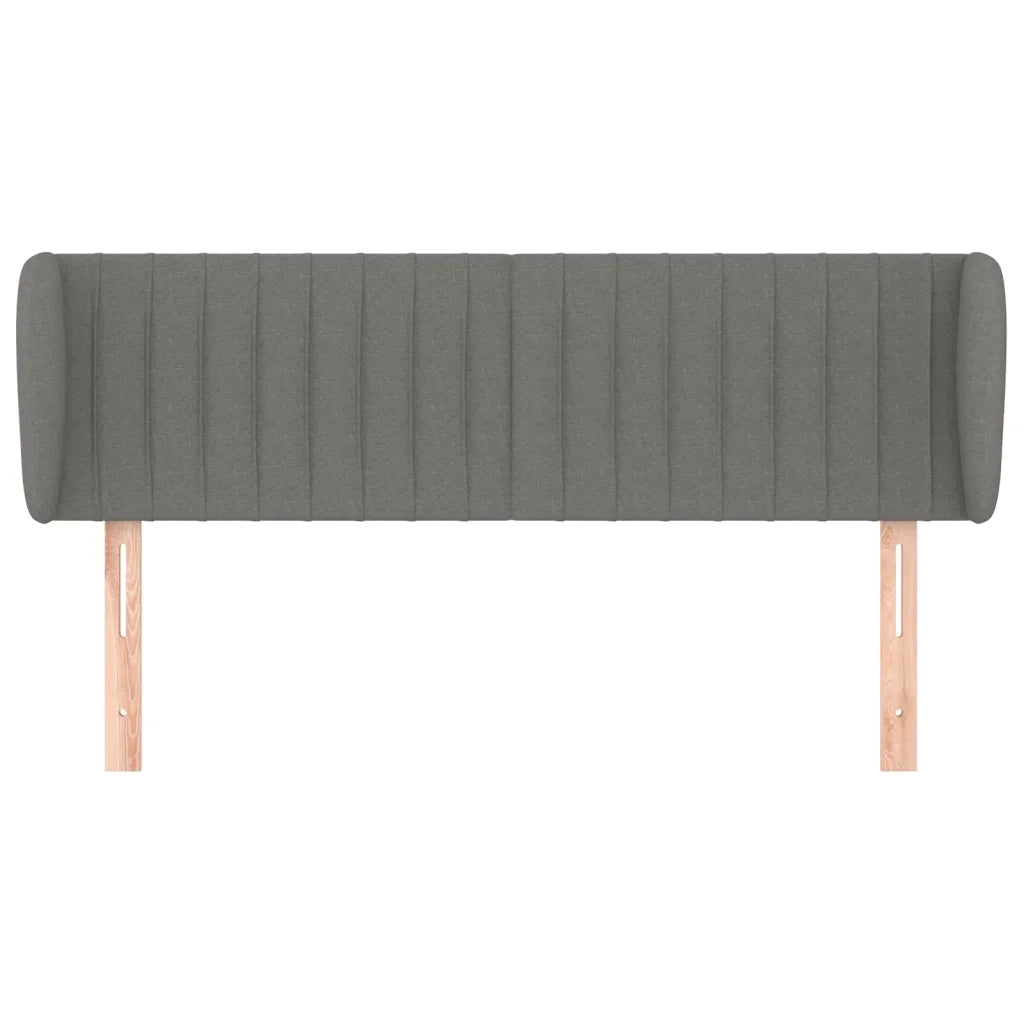 Testiera | Testata ad Orecchio Grigio Scuro 147x23x78/88 cm in Tessuto