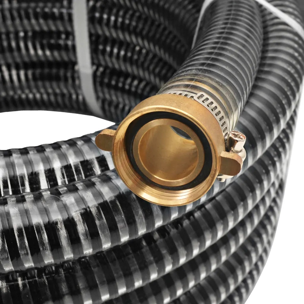 Tubo di Aspirazione con Connettori in Ottone 7 m 25 mm Nero cod mxl 41188