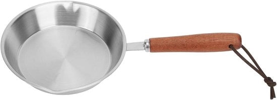 Piatto Frittella Antiaderente per Casa Ristorante Cottura a Induzione Acciaio Inox (16CM)