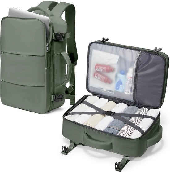 Rucksack da Viaggio Grande per Donne, Hand Luggage 40x20x25 per Ryanair, Borsa a Mano per Easyjet, Borsa da Viaggio per Laptop 14 Pollici impermeabile
