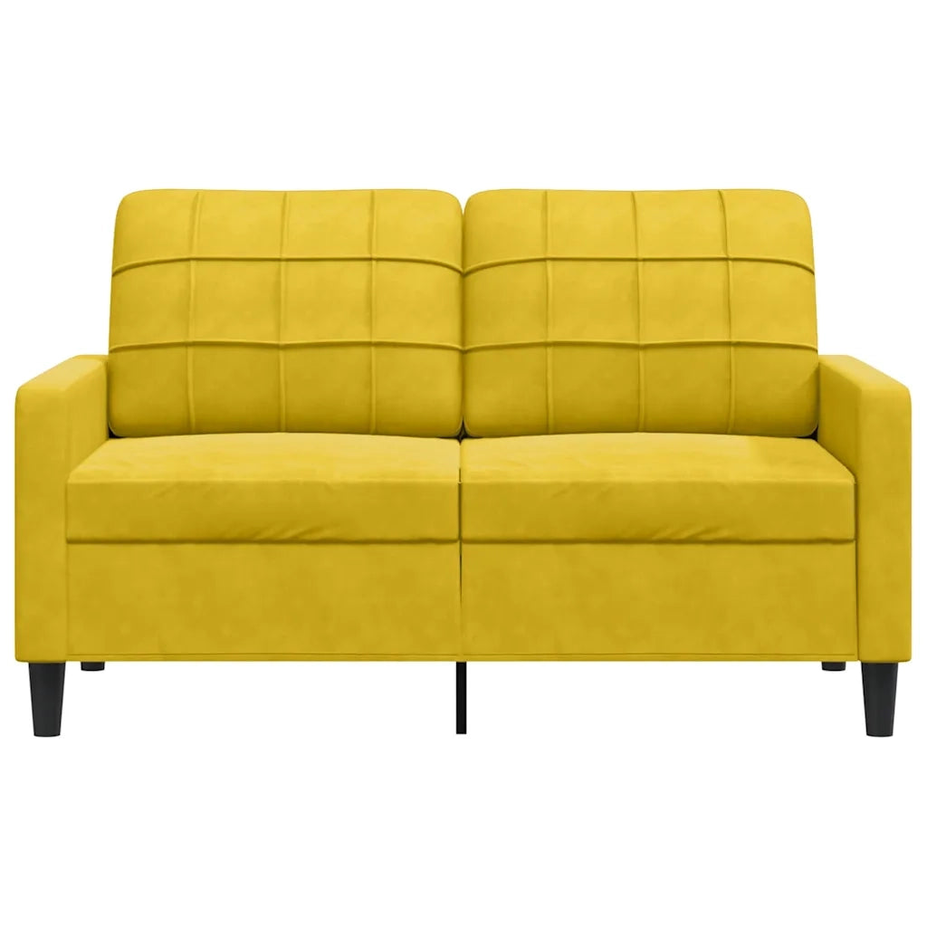 Divano a 2 Posti giallo 120 cm in Velluto 4007620