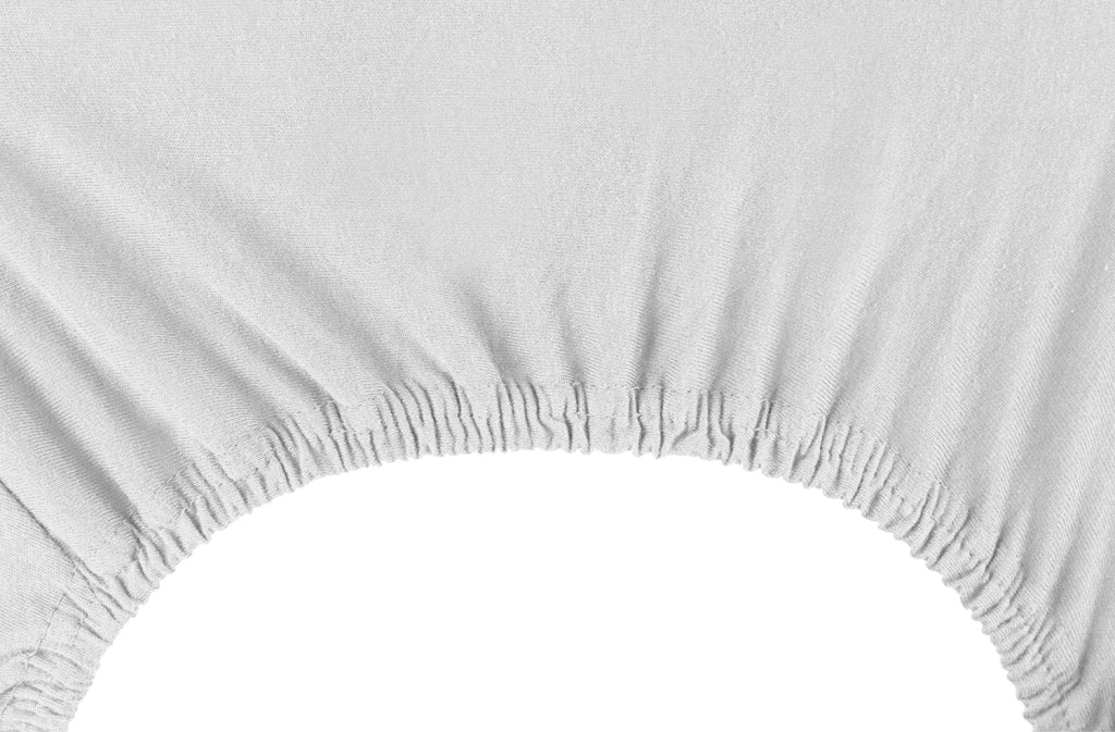 Lenzuolo Sotto Con Angoli Elastici 100% Puro Cotone  Bianco - Singolo