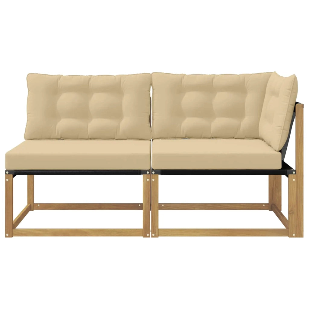 Salotto da Giardino-Divano componibile Sezionale con cuscino Bianco 162,5 x 83 x 73 cm 792809