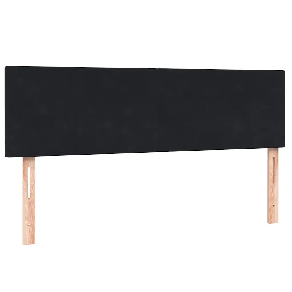 Giroletto a Molle con Materasso Nero 160x210 cm in Velluto 3317363
