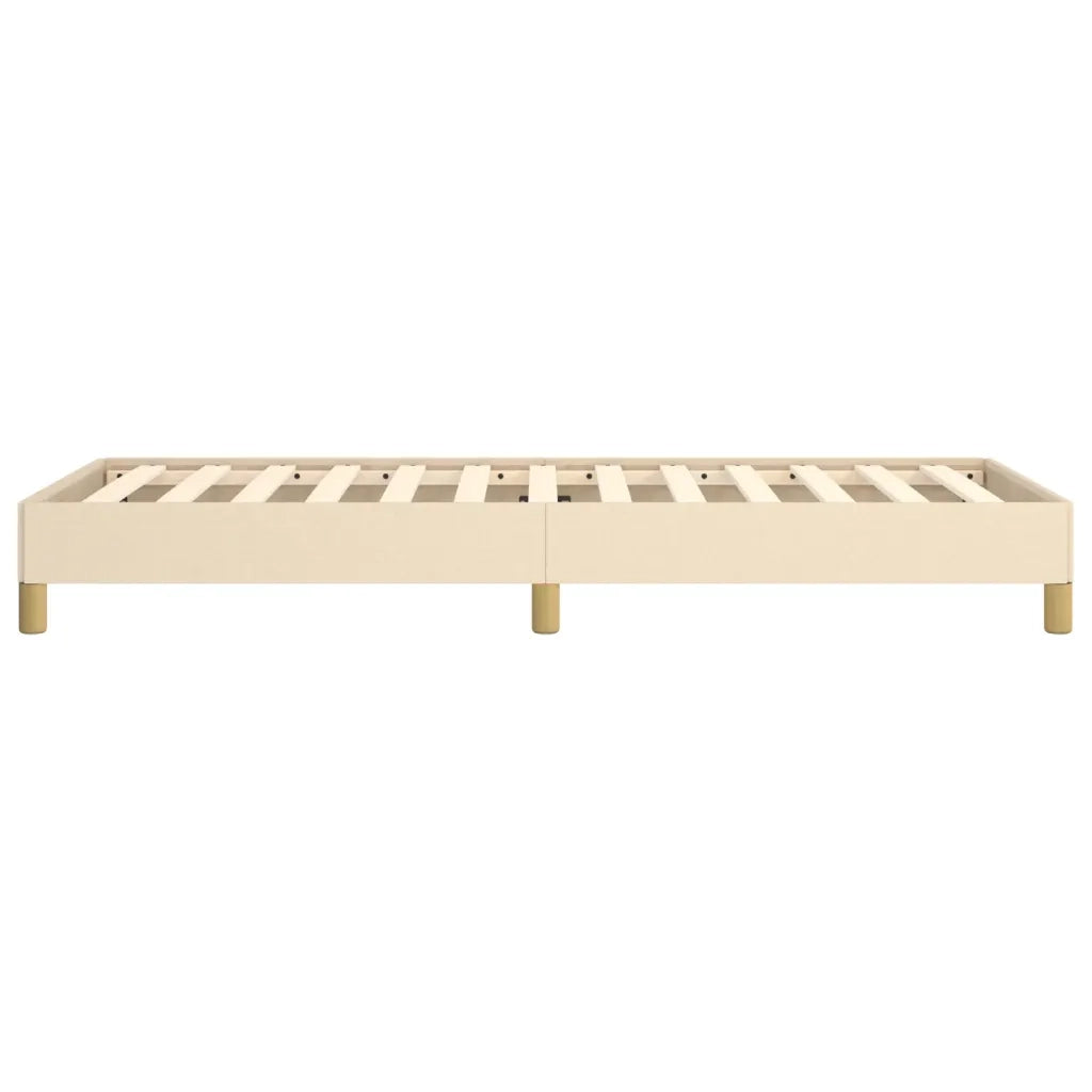 Letto singolo | Letto per adulti | Giroletto senza Materasso Crema 90x190 cm in Tessuto