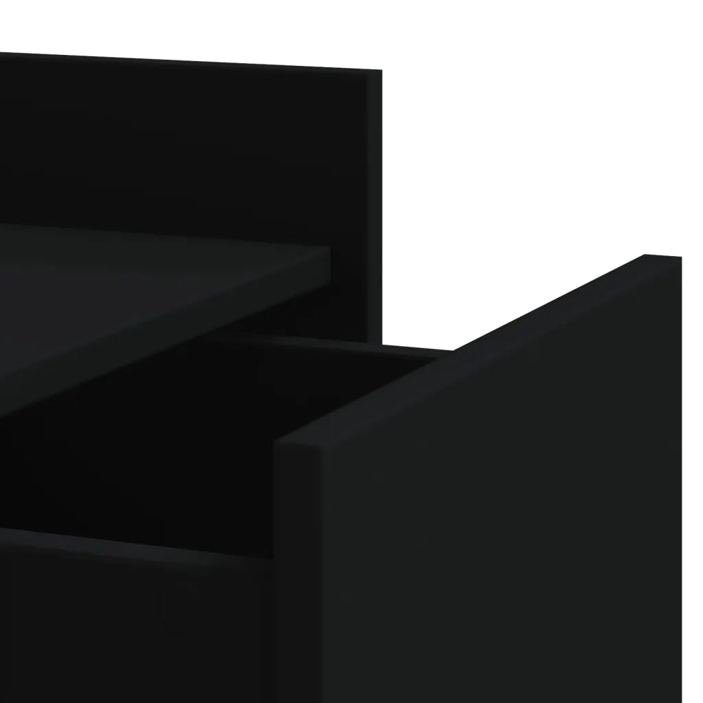 Comodino-Tavolino da notte Nero 45x50x65 cm in Legno Multistrato