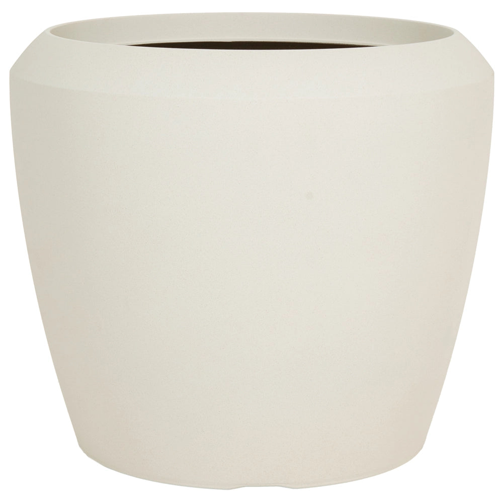 Vaso da fiori alto in pietra per giardino, per interni ed esterni 56x51 cm bianco sporco giardino terrazzo