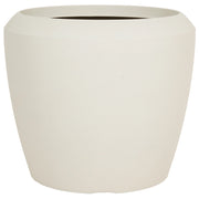 Vaso da fiori alto in pietra per giardino, per interni ed esterni 56x51 cm bianco sporco giardino terrazzo