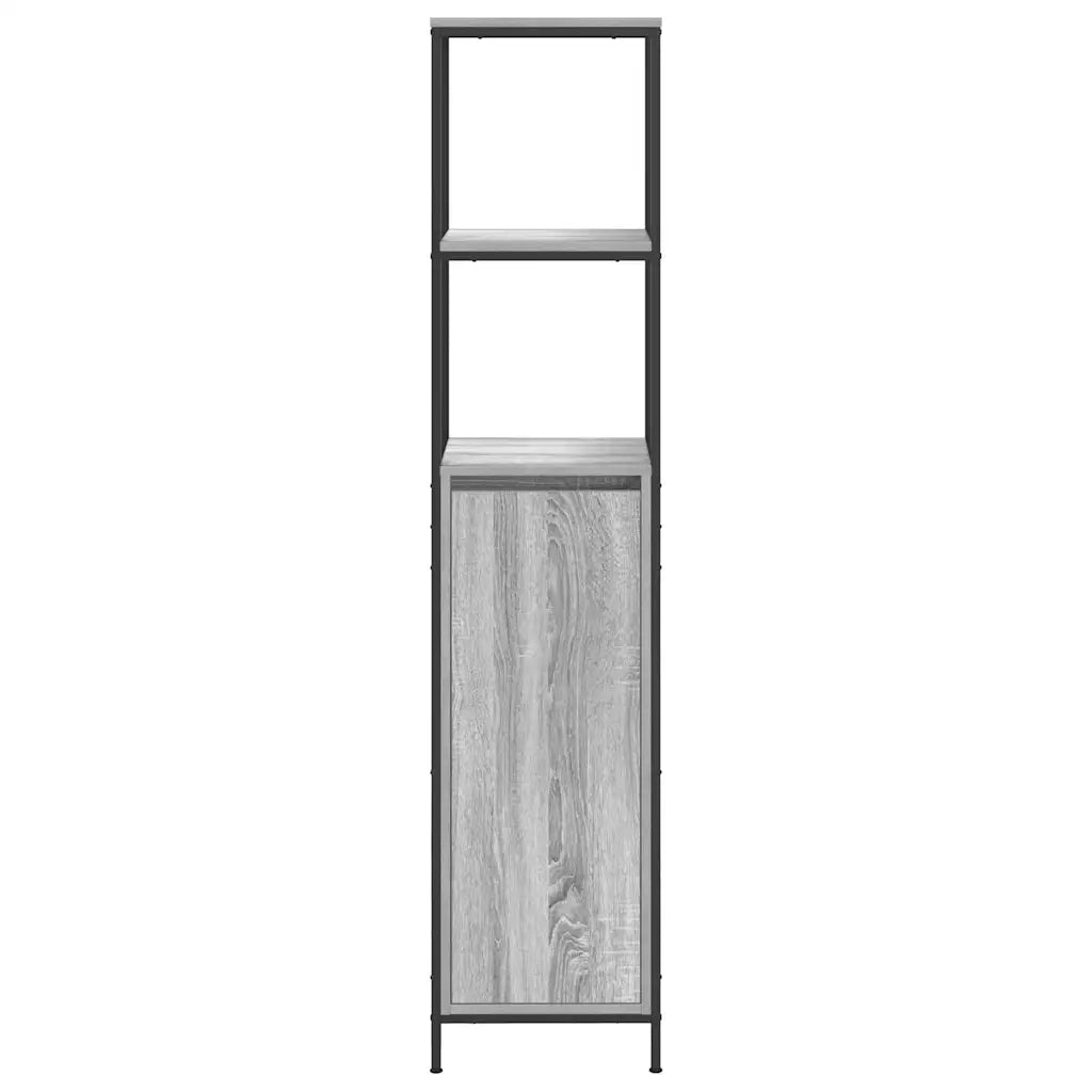 Mobile da Bagno con Ripiani Grigio Sonoma 36x35x165 cm