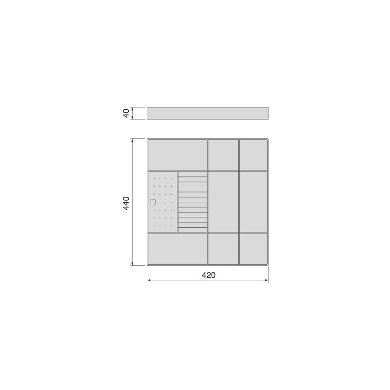 Telaio con guide a estrazione totale e chiusura morbida per accessori per armadi Quartz, 887-913mm, Alluminio e plastica