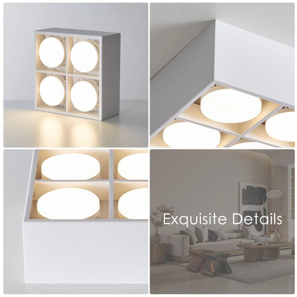 ZMH Faretto da soffitto LED 4 fiamme da incasso girevoli per camera letto
