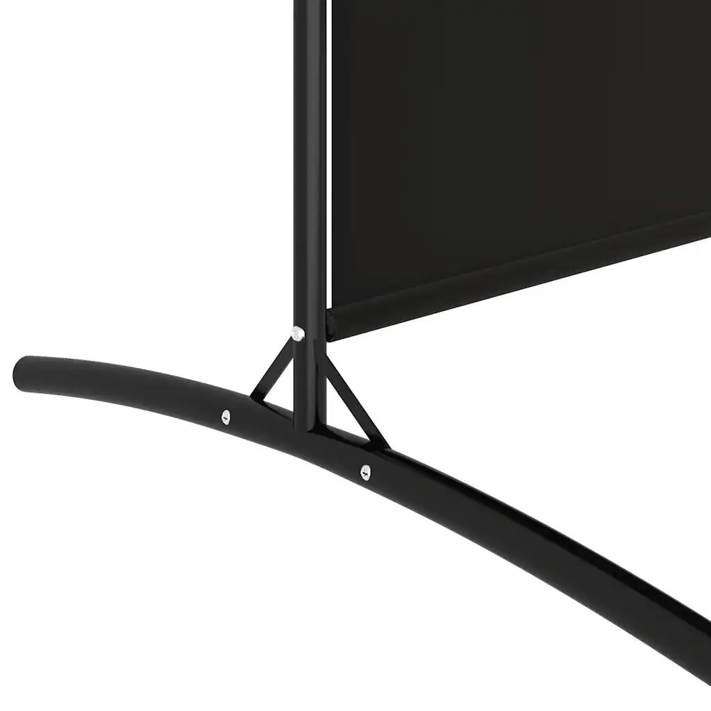Divisorio Ambienti | Divider per stanze | Paravento a 4 Pannelli Nero 346x180 cm in Tessuto