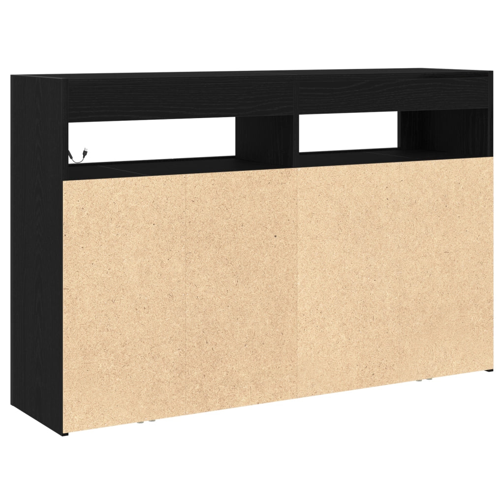 Sideboard Rovere nero Legno ingegnerizzato 116 x 30 x 75 cm
