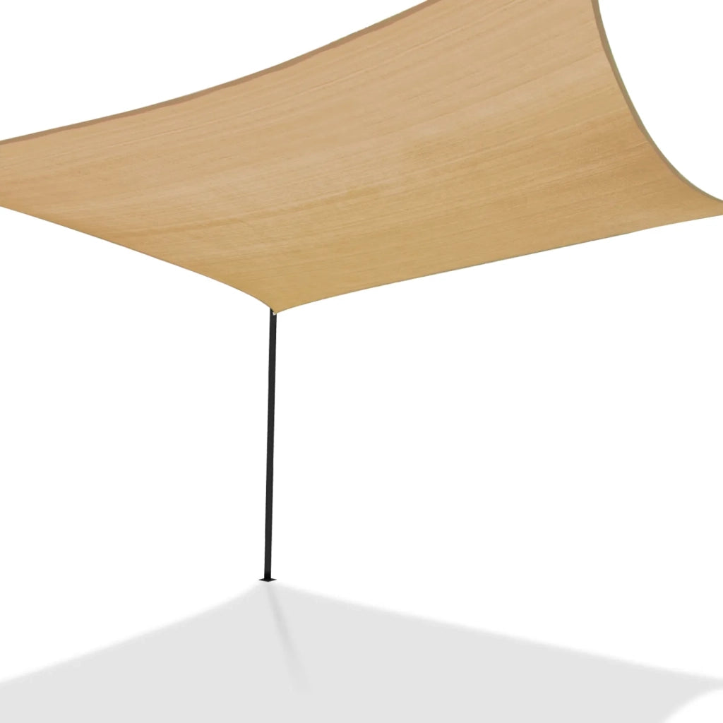 IDMarket - Tenda a vela parasole rettangolare 4x6 M beige sabbia