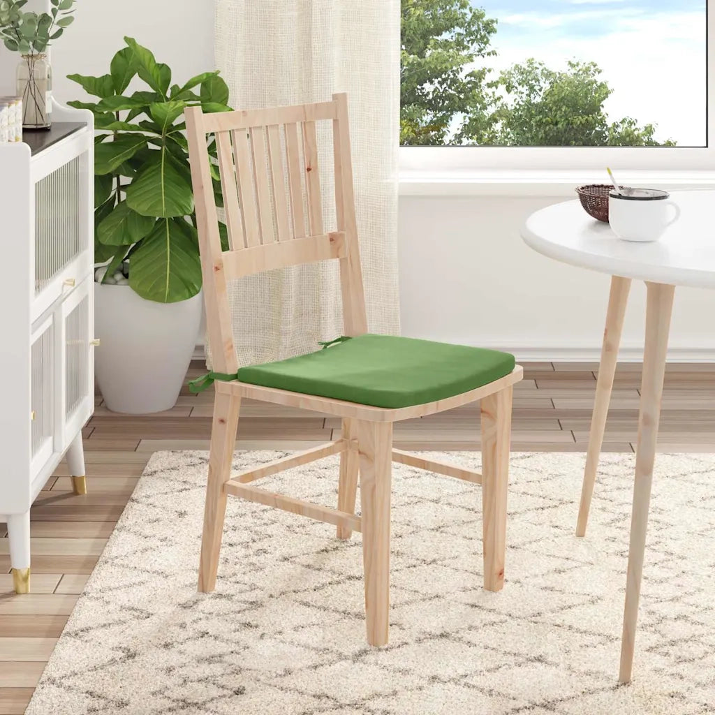 Cuscini per Seduta 4 pz | Cuscini per sedie Verde chiaro 40 x 40 x 3 cm Velluto