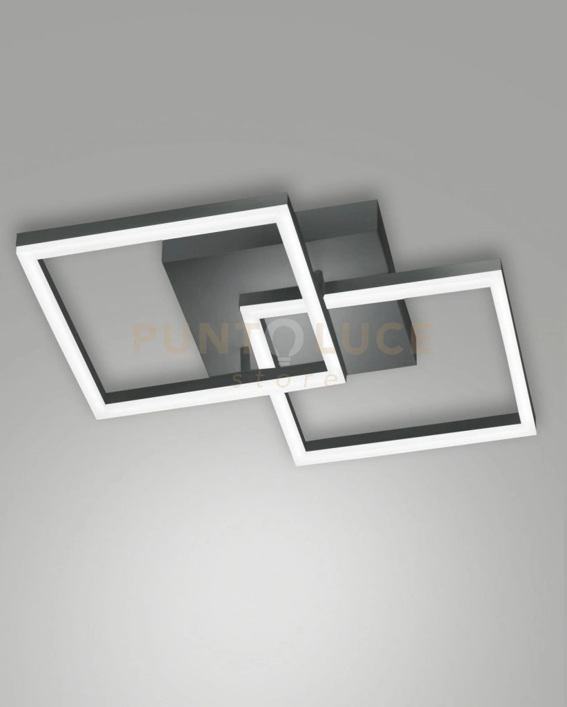 BARD APPLIQUE ANTRACITE NW 2 LUCI A LED 4000K - 39W - 4050 lm DIMMERABILE C/ACC