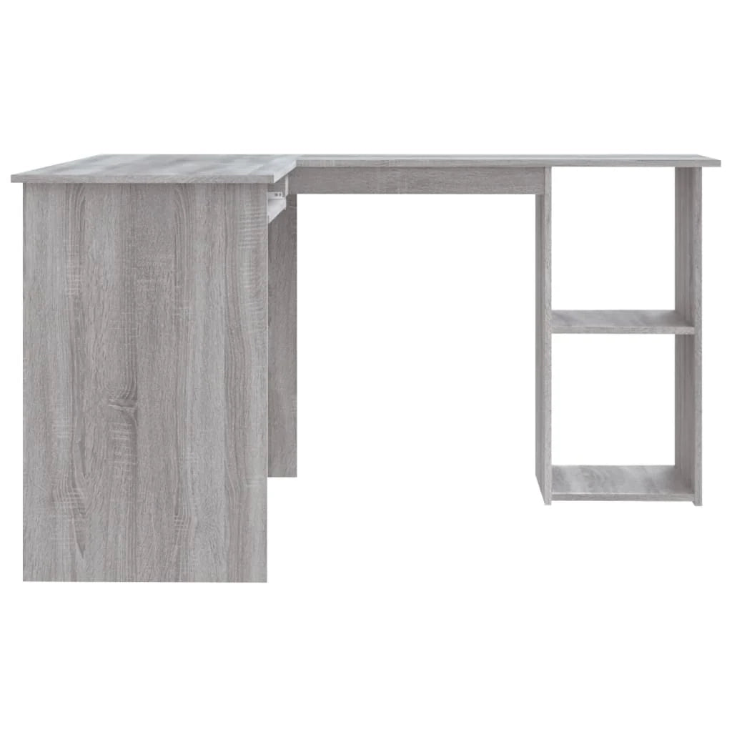 Scrivania angolare Sonoma postazione computer scrivania studio 120 x 140 x 75 cm legno ingegnerizzato grigio 02_0023694