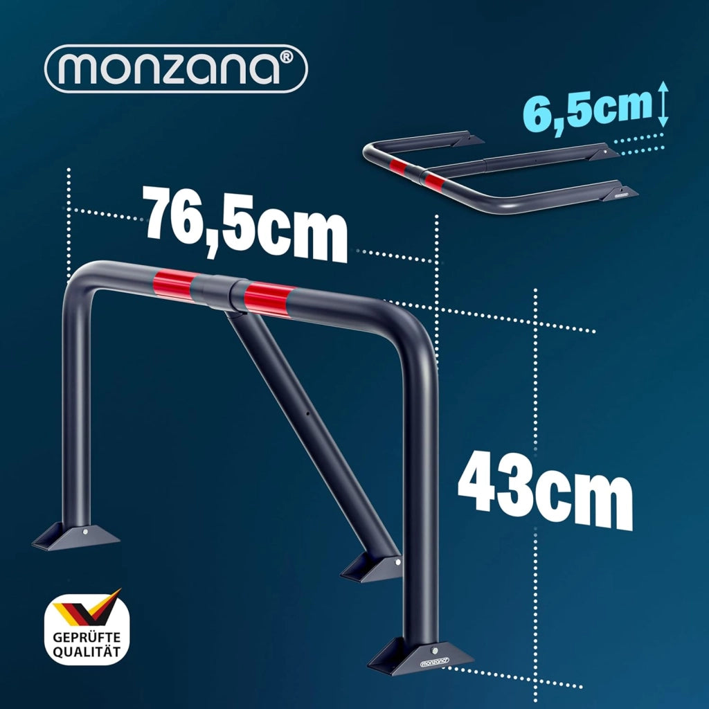® 2 X Sbarra Parcheggio Dissuasore 6 Chiavi Lucchetto Pieghevole Acciaio Robusto Barriera Sosta per Posteggio Posto Auto Catena Sbarramento