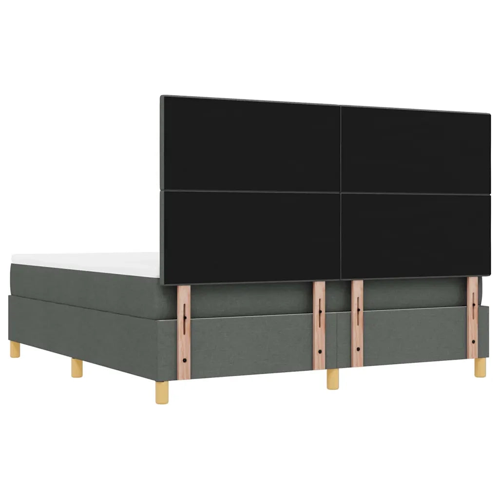 Letto a molle con testiera Grigio scuro 200 x 180 cm Tessuto 3344318