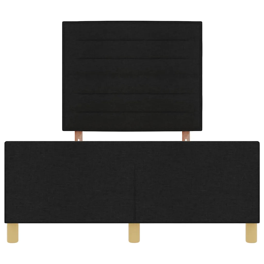 Struttura del letto con testiera-Giroletto Nero 140 x 200 cm Tessuto 388978