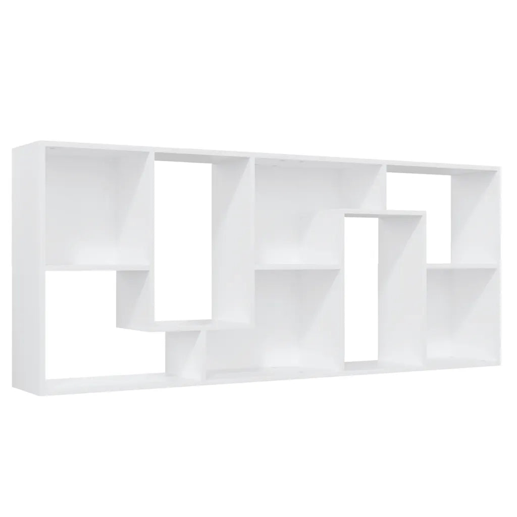 Libreria-Scaffale per Libri-Mobile di Stoccaggio Bianca 67x24x161 cm in Legno Multistrato