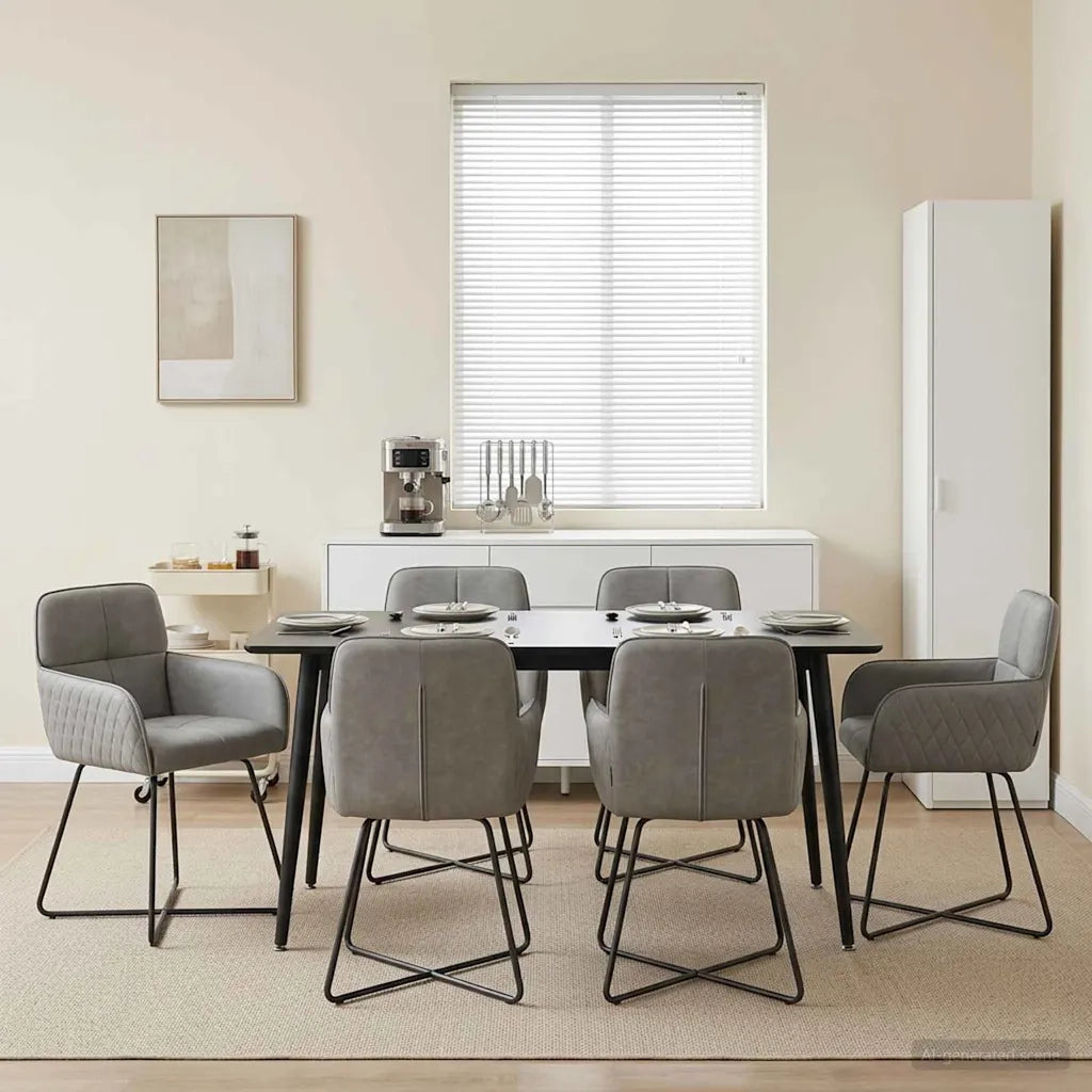Sedie da pranzo 6 pcs Velluto (V) Grigio Chiaro 3428219