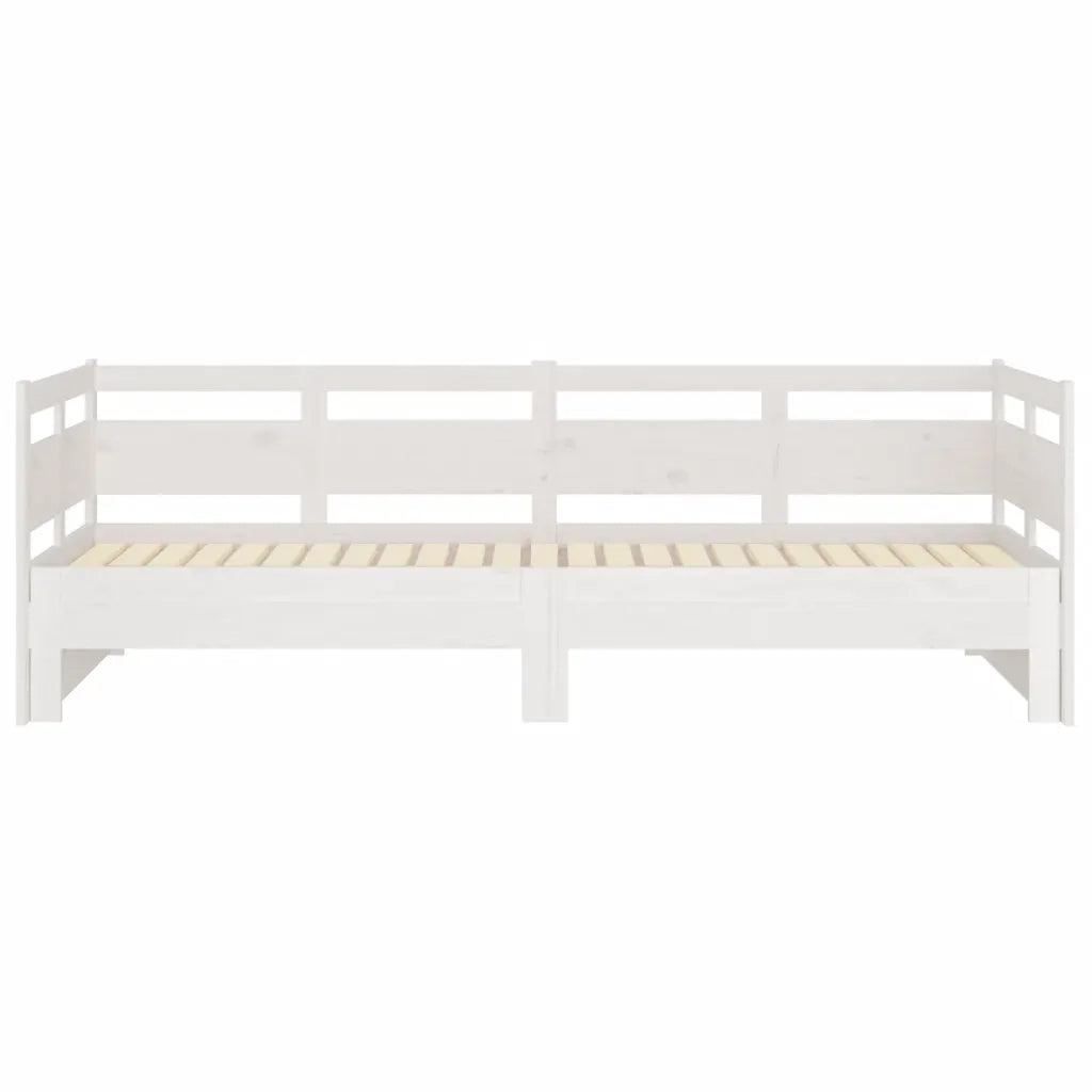 Dormeuse Estraibile Bianca Legno Massello di Pino 2x(90x200) cm cod mxl 61430
