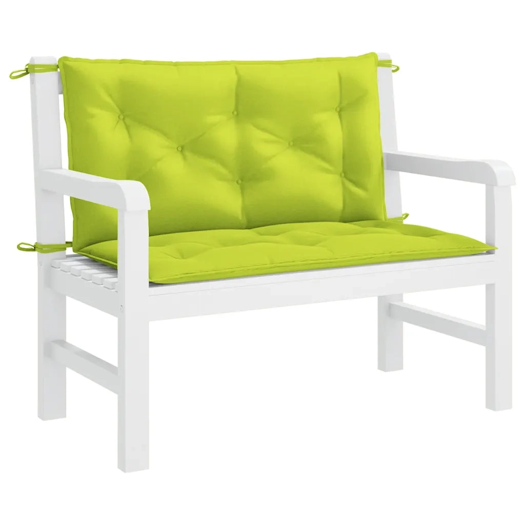 Cuscino Panca Verde Intenso 100x(50+50)x7cm in Tessuto Oxford