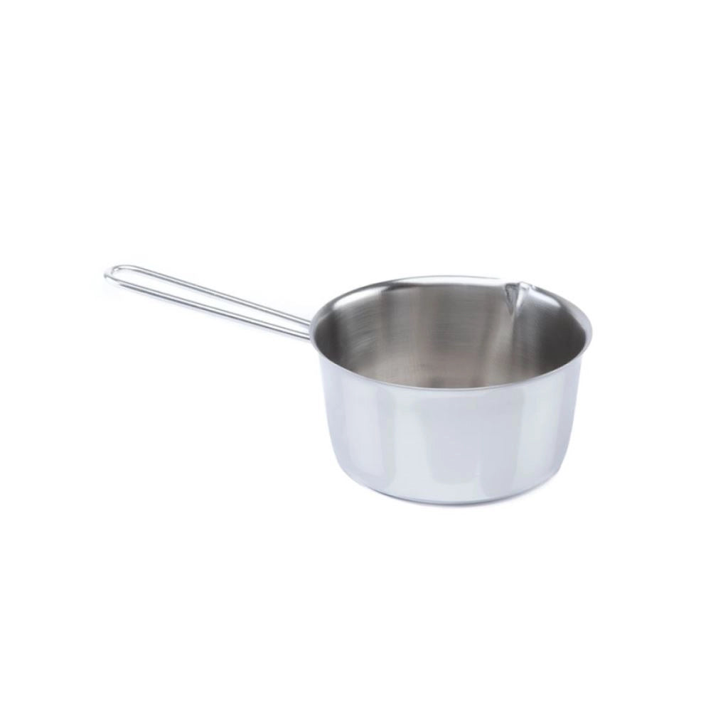 Casseruola Conica con Becco e Manico in Acciaio 16 cm