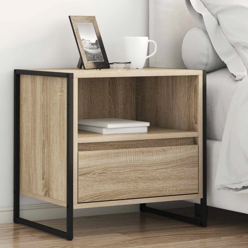 Comodino | Armadio da Notte | Mobiletto da notte Sonoma 50 x 39,5 x 50 cm Legno multistrato
