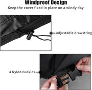 Hoezze Acquaproteggi per Sedie da Giardino Angolari in Ossidiana 420D Nero 126 X 126 X 74cm