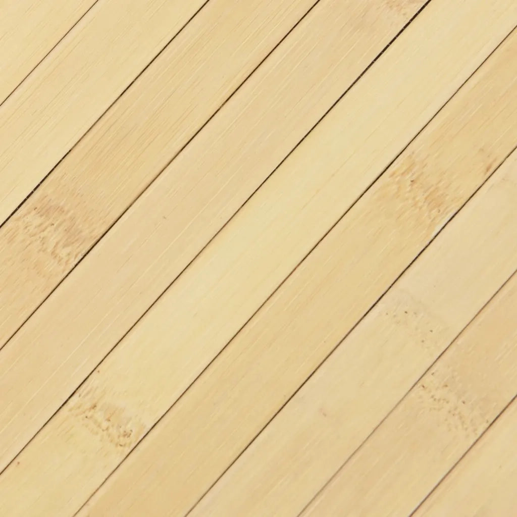 Tappeto Rettangolare Naturale Chiaro 60x200 cm in Bambù 376717