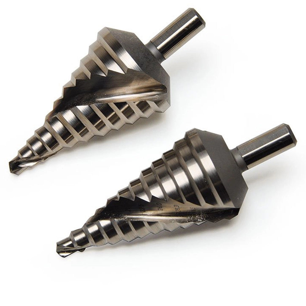 Trade Shop - Punta Fresa A Scalino Gradino Allargaforo Allargafori Conica 4 - 49 Mm Argento -