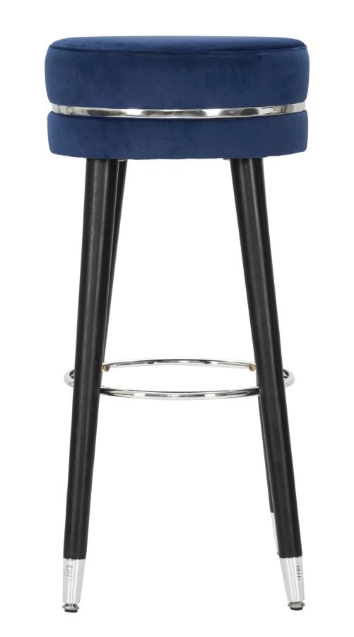 SGABELLO BAR PARIS BLU/SILVER CM � 35X74