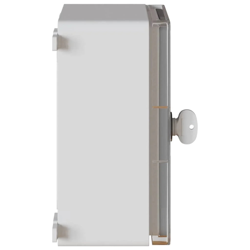 Armadio elettrico moderno dal design elegante 47 x 20 x 60 cm in plastica ABS grigia 02_0058205