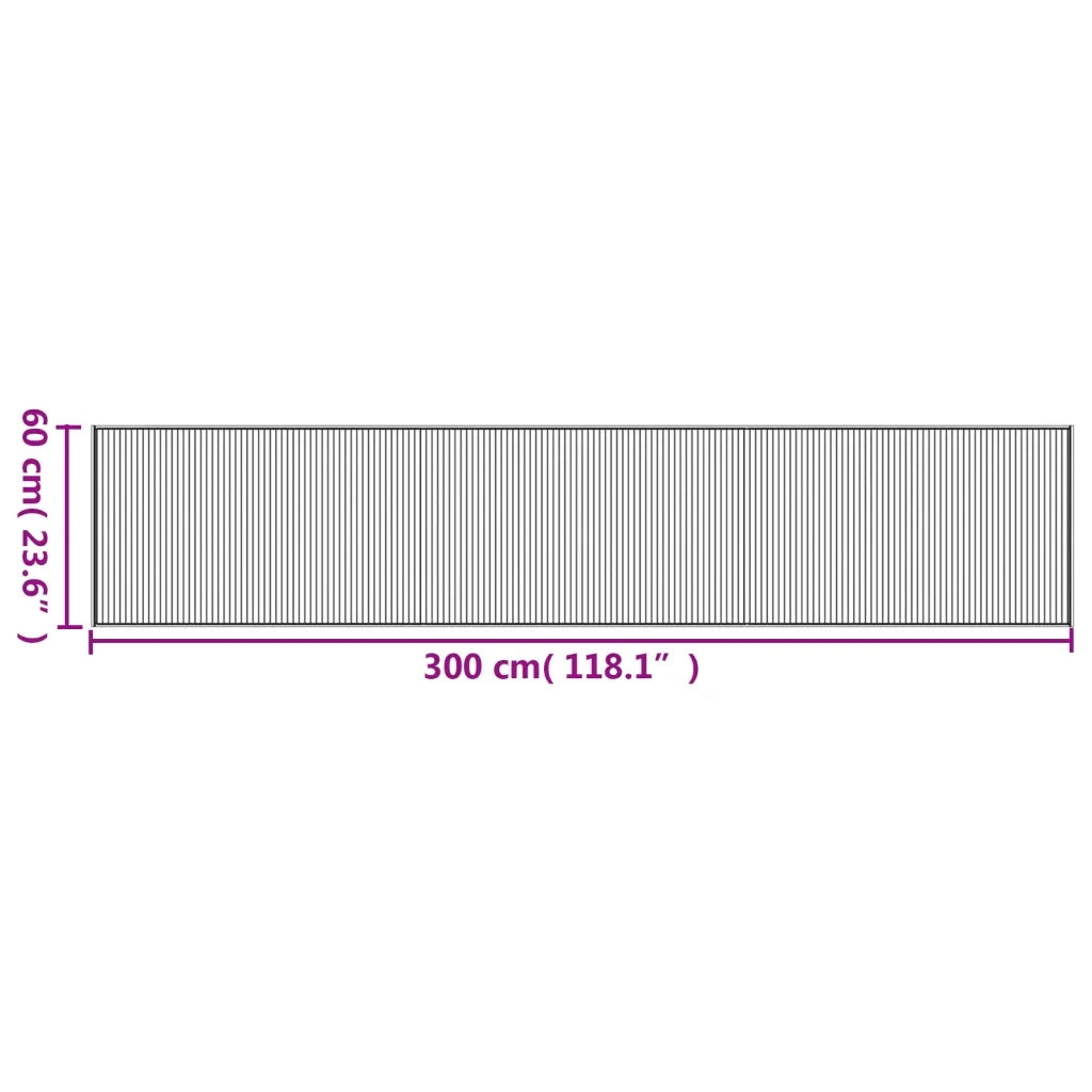 Tappeto Rettangolare Grigio 60x300 cm in BambÃ¹