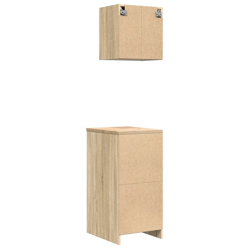 Armadi da Garage 2 pz Rovere Sonoma in Legno Multistrato 3328298