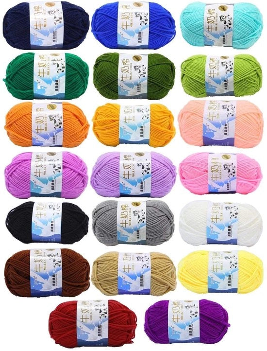 Set di fili multicolore a maglia soffice per bambini - 50G - per creare accessori di lusso per bambini come berretti, scarpe, calze e sciarpe