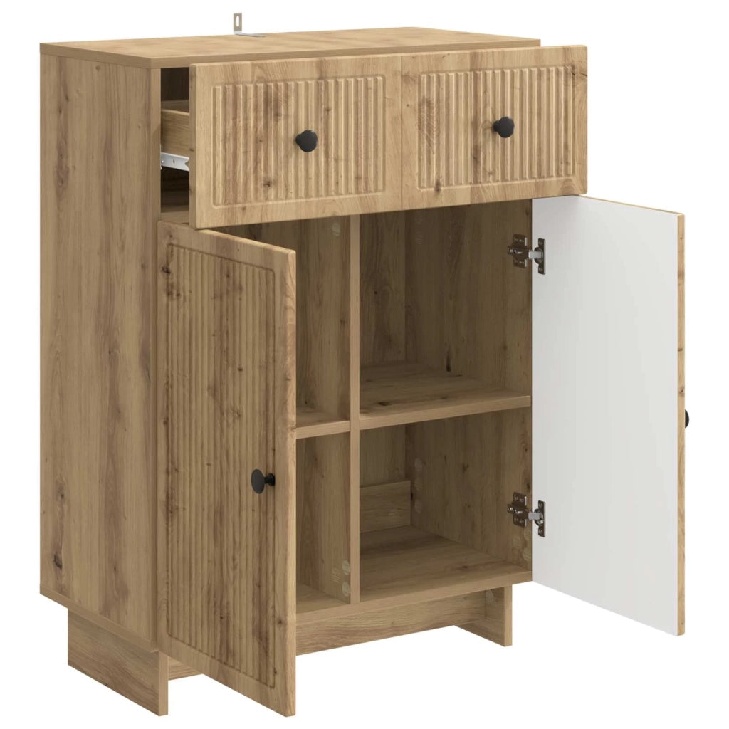 Credenza con cassetto Rovere Artigianale 66 x 34,5 x 90 cm 893954