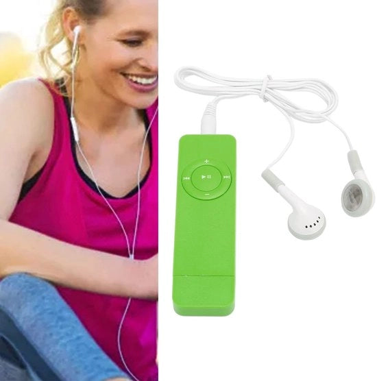 Portatile MP3 - 64 GB - Alta fedeltà audio - Verde - Riproduttore di musica - Compatto e leggero - Per pc e laptop