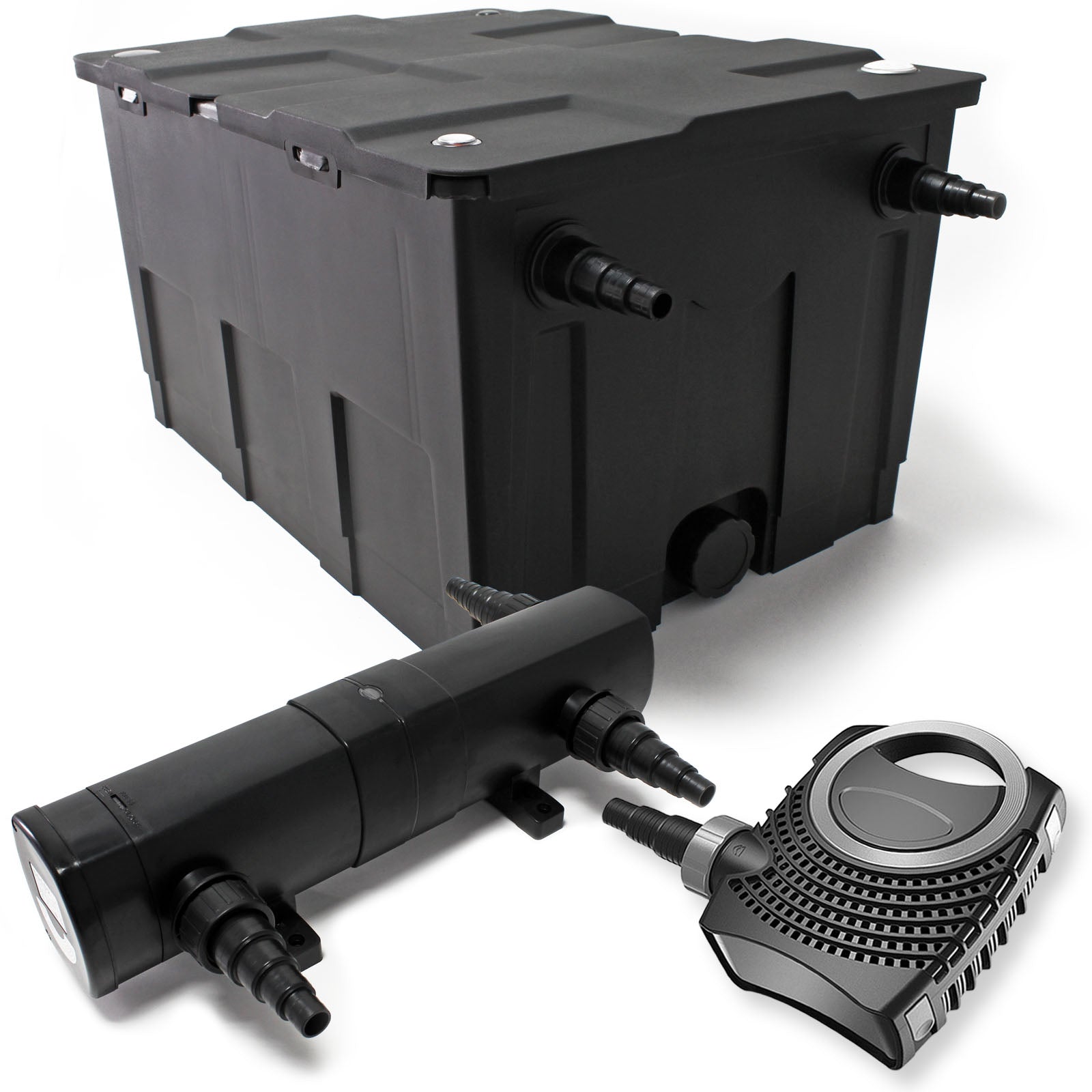 Set per laghetti filtro biologico 60000l pompa SuperEco 80W chiarificatore UVC 24W