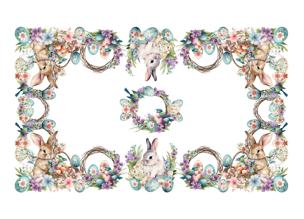 Tovaglia Copritavolo Cucina 100% Cotone Digitale Pasqua Disegno Colors GI - 150x250 - Colors