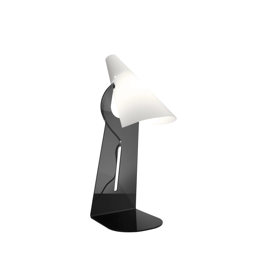 Lampada Da Scrivania Moderna Calle Polilux ® Fumè Materie Plastiche 1 Luce E14