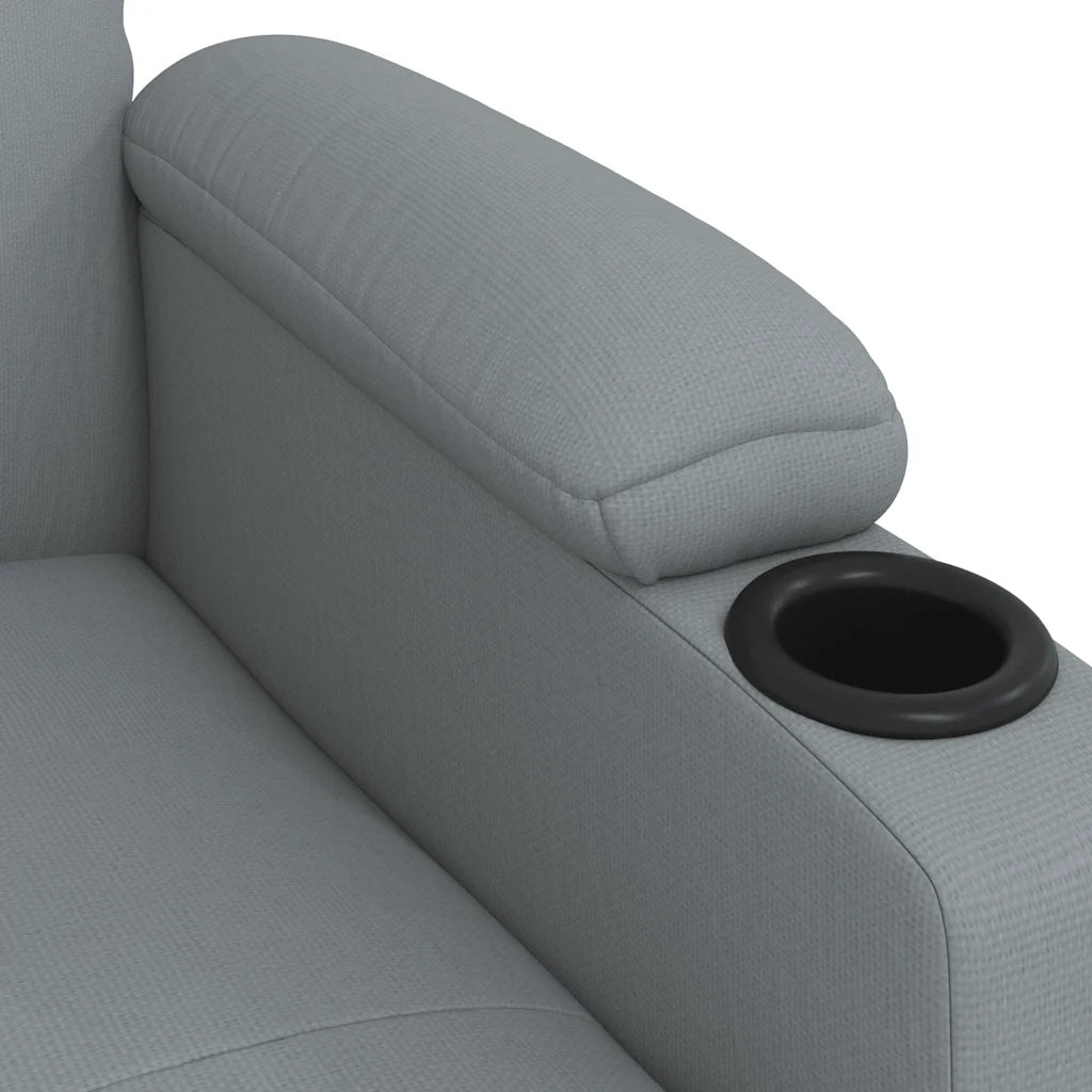 Poltrona | Sedia Relax Reclinabile in Tessuto Grigio Chiaro