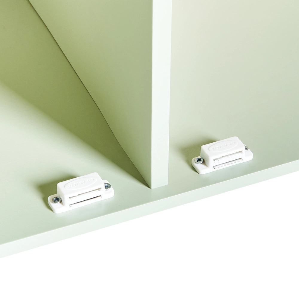 Credenza con motivo a casetta per la camera dei bambini in MDF di pino verde chiaro elemento per la cameretta