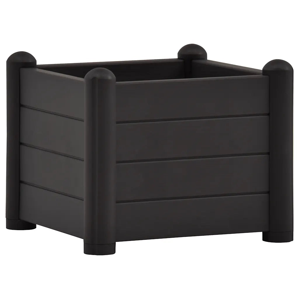 Fioriere | Cassetta per fiori | Letto Rialzato da Giardino in PP Antracite 43x43x35 cm