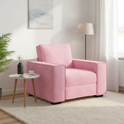 vidaXL Divano Sedia Rosa 60 cm Velluto