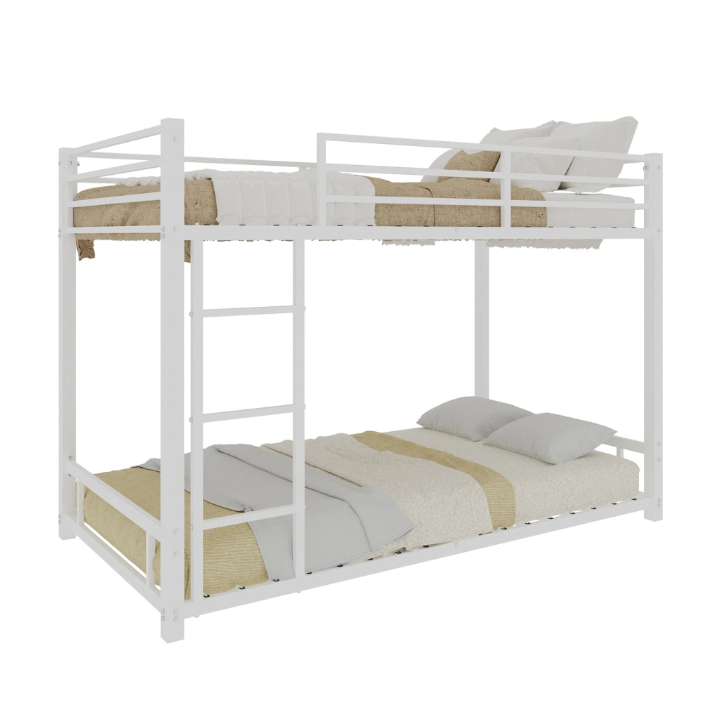 LETTO a castello in metallo bianco 197x98x136 cm