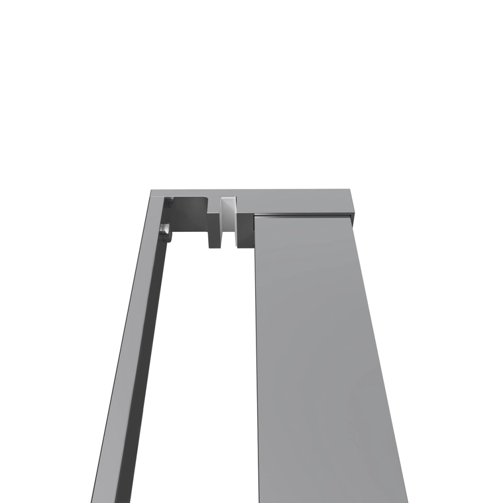Mensola Doccia per Parete Doccia Walk in 100 cm Alluminio Cromo Lucido Porta-asciugamani Adattabile Vetro da 8 mm