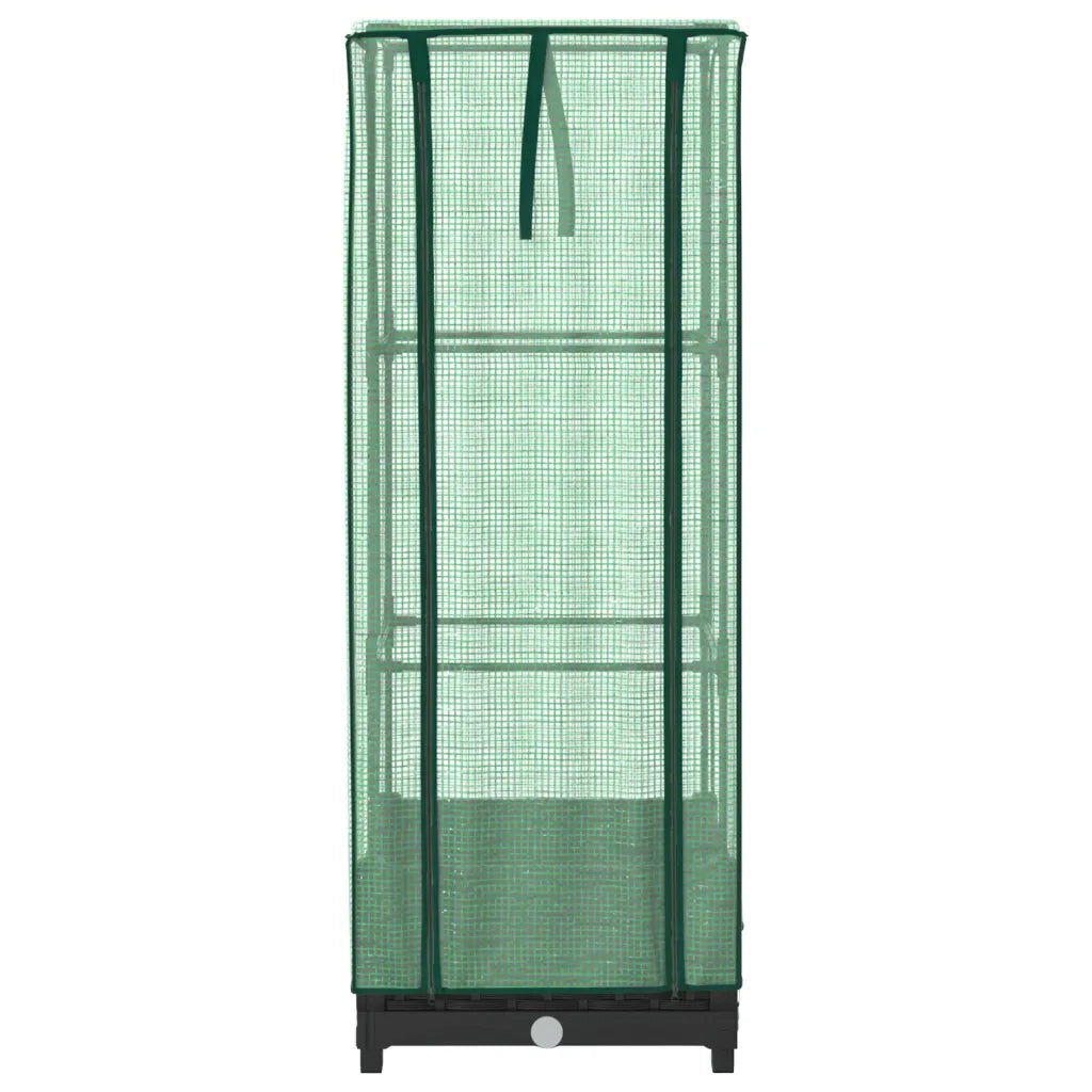 Letto Rialzato con Copertura Serra Effetto Rattan 40x40x123 cm 4015809